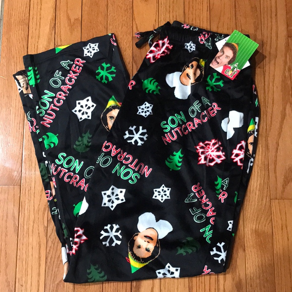 Elf Movie Son of a Nutcracker Pajama Lounge Pants Mens Large NWT